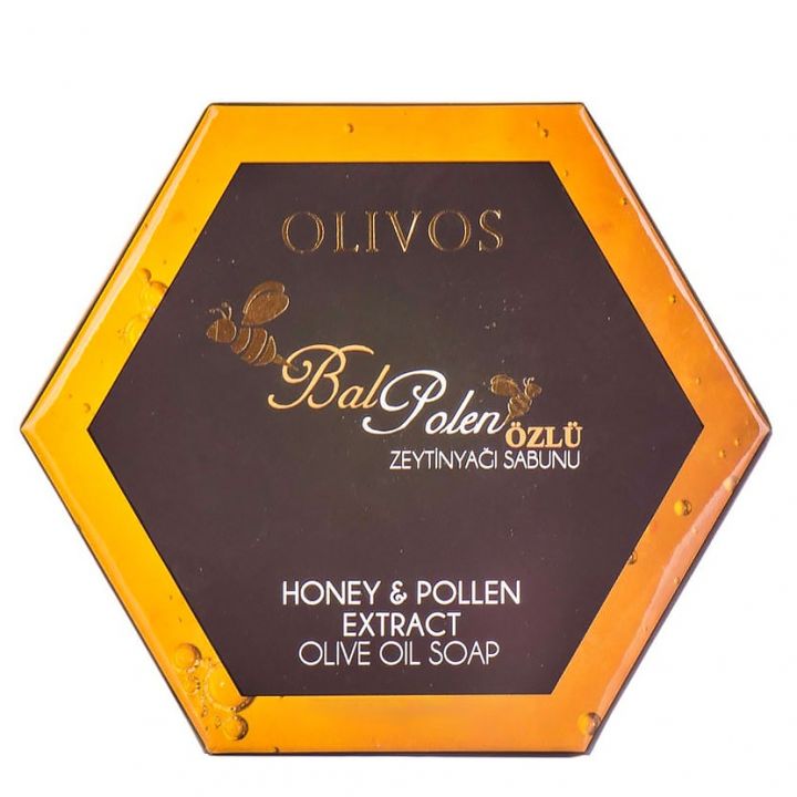 Мыло твердое натуральное Оливка, Мед и Пчелиная Пыльца