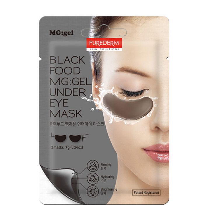 Black Food MG:gel Under Eye Mask