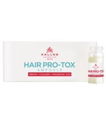 Ампулы Kallos Pro-tox для укрепления волос с кератином, коллагеном и гиалуроновой кислотой